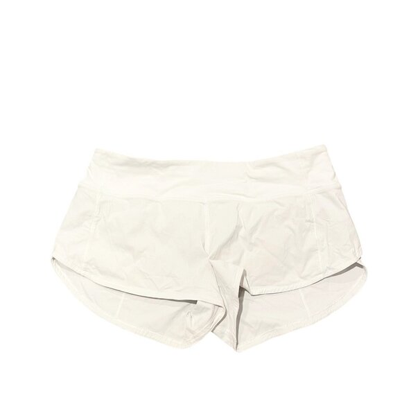 Lululemon Speed Up Shorts 2.5” Womens 6 White Athletic Running Workout Lined - Picture 1 of 5